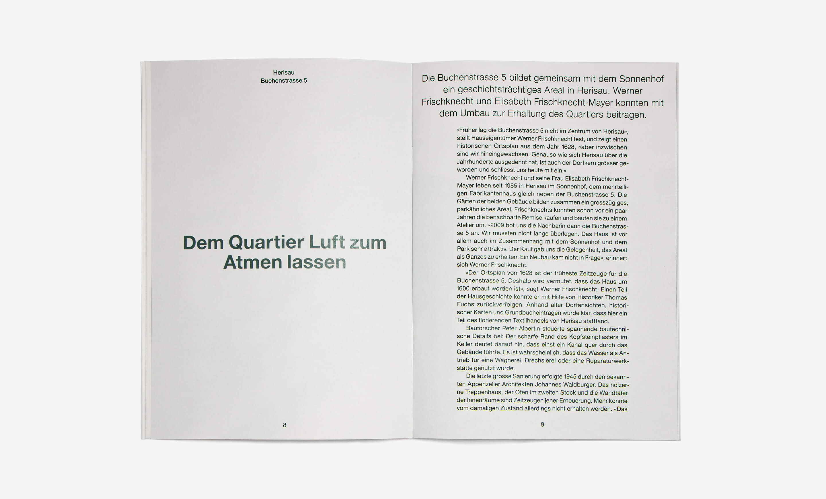 Editorial Design Wohnen im Zentrum